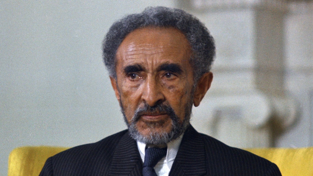 Der äthiopische Kaiser Haile Selassie. Porträt von 1970.